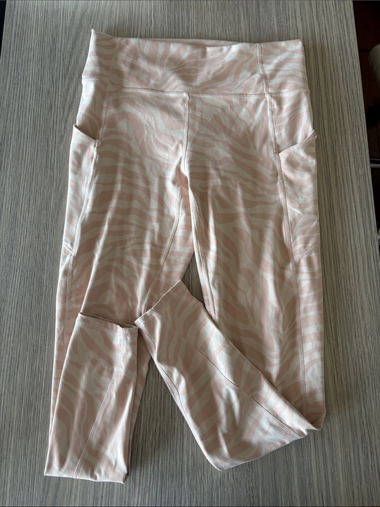 Fabletics Pants - Fabletics PureLuxe Pink Zebra Print High Waisted Leggings Size Medium Pockets
